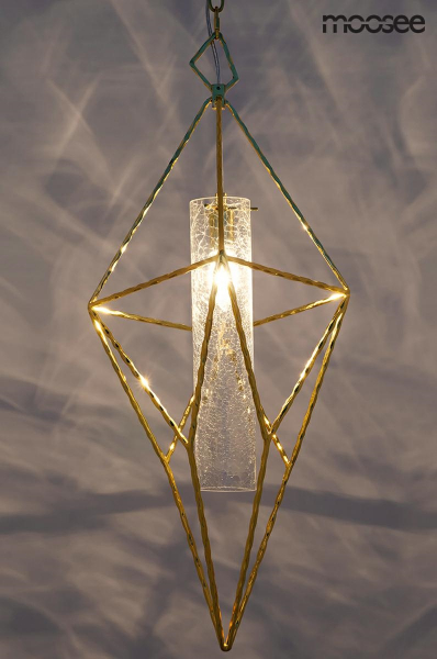 Lustra designer aurie metalica Pryderi, diverse dimensiuni, forma geometrica piramidala, MSE010100130 - King [3]