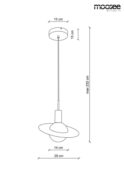 Lustra designer in forma de glob Saturn cu cerc metalic auriu, MSE010100148 - King [6]