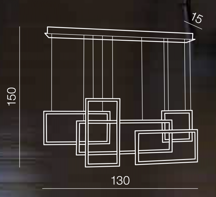 Lustra dimabila alba/neagra cu iluminare LED Anil 130 cm, design minimalist, AZ 2850 - Azzardo [3]