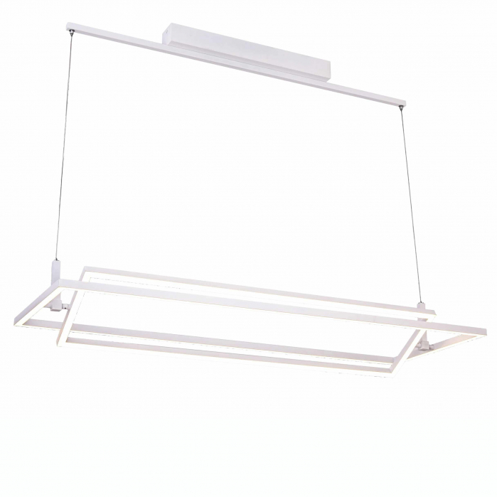 Lustra dimabila alba/neagra iluminare LED Dejan 100 cm, metal crom, design modern, AZ 2911 - Azzardo [1]