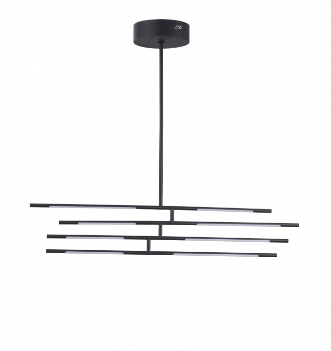 Lustra dimabila aurie/neagra cu bete rotative Rocco 84 cm, iluminare LED, stil minimalist, 9180781 - Novaluce [10]