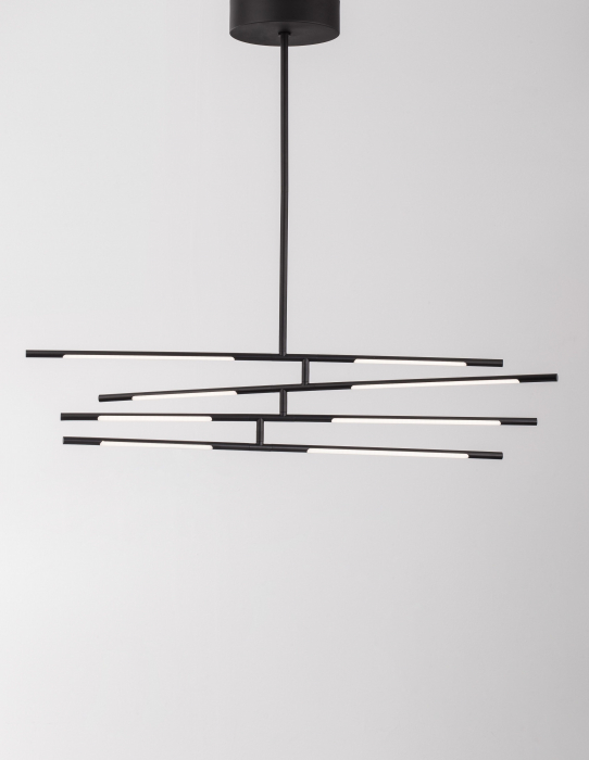 Lustra dimabila aurie/neagra cu bete rotative Rocco 84 cm, iluminare LED, stil minimalist, 9180781 - Novaluce [12]