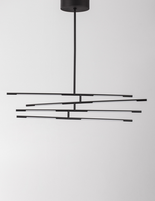 Lustra dimabila aurie/neagra cu bete rotative Rocco 84 cm, iluminare LED, stil minimalist, 9180781 - Novaluce [11]