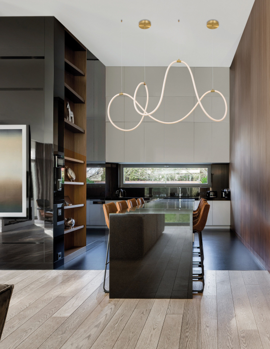 Lustra dimabila Contorsion 150 cm iluminare LED, forma asimetrica tub, design modern, 9082093 - Novaluce [6]