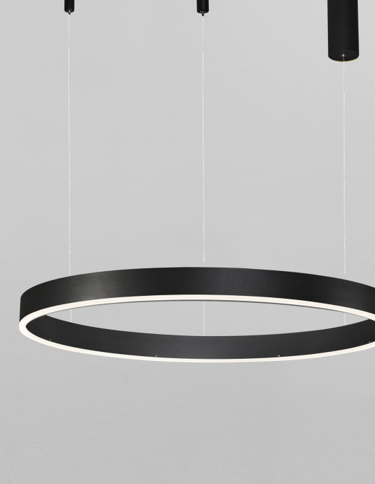 Lustra dimabila inel LED Cheri 100 cm alba/neagra/aurie, design minimalist, 9190855 - Novaluce [3]