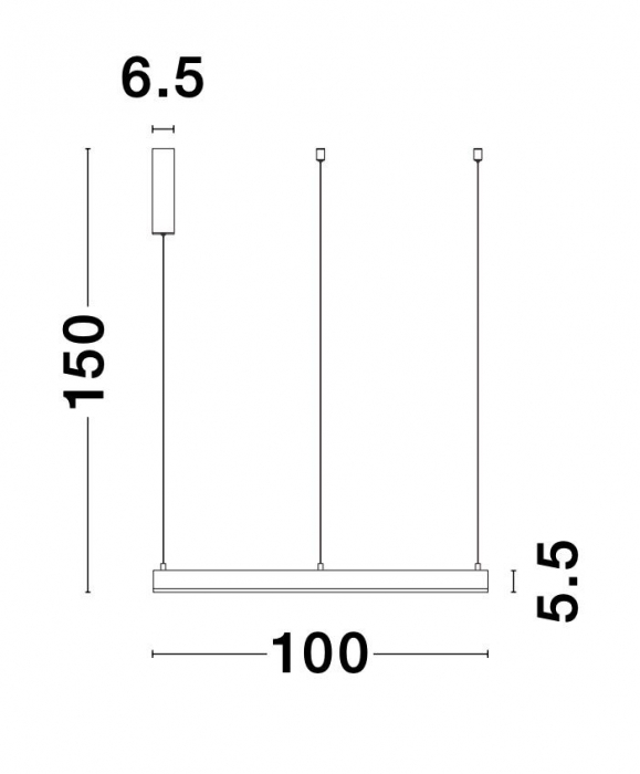 Lustra dimabila inel LED Cheri 100 cm alba/neagra/aurie, design minimalist, 9190855 - Novaluce [5]