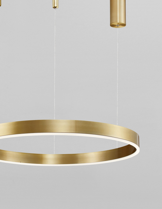 Lustra dimabila inel LED Cheri 60 cm alba/neagra/aurie, design minimalist, 9190840 - Novaluce [16]