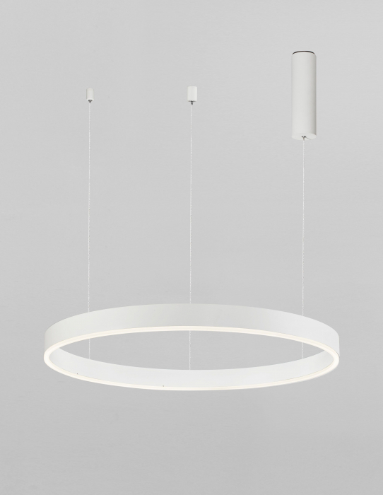 Lustra dimabila inel LED Cheri 60 cm alba/neagra/aurie, design minimalist, 9190840 - Novaluce [8]