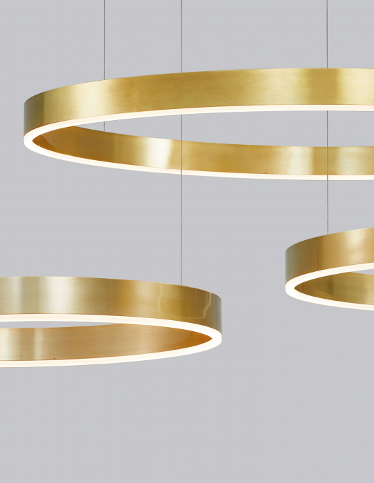Lustra dimabila inel LED Cheri 60 cm alba/neagra/aurie, design minimalist, 9190840 - Novaluce [15]