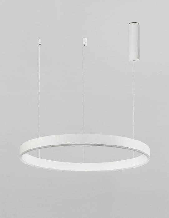 Lustra dimabila inel LED Cheri 60 cm alba/neagra/aurie, design minimalist, 9190840 - Novaluce [9]