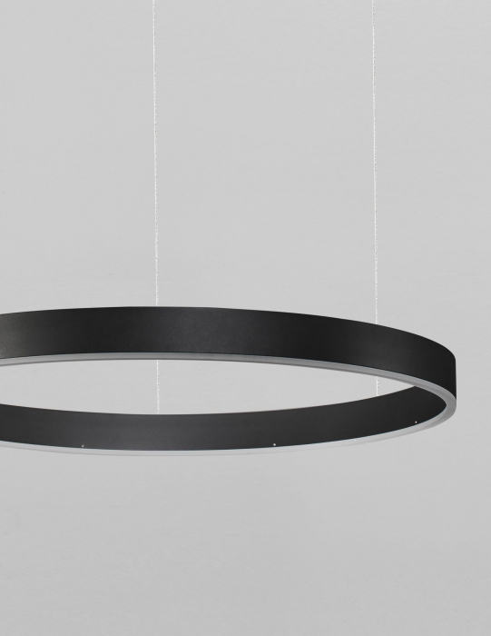 Lustra dimabila inel LED Cheri 60 cm alba/neagra/aurie, design minimalist, 9190840 - Novaluce [2]