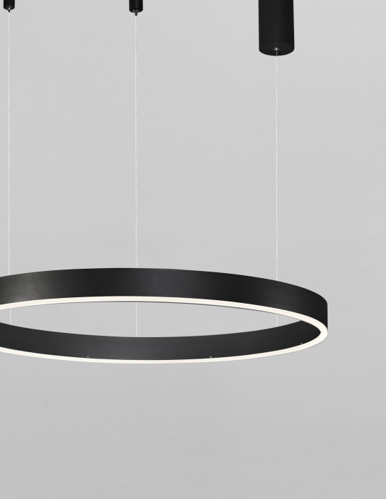 Lustra dimabila inel LED Cheri 60 cm alba/neagra/aurie, design minimalist, 9190840 - Novaluce [3]
