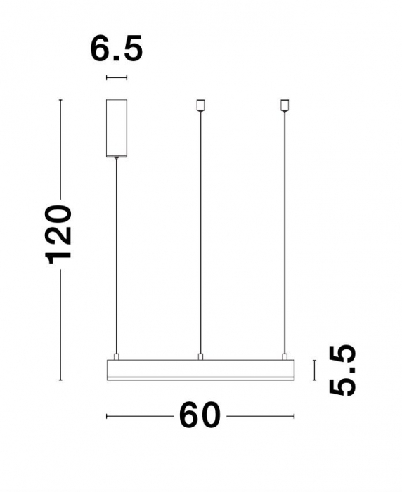 Lustra dimabila inel LED Cheri 60 cm alba/neagra/aurie, design minimalist, 9190840 - Novaluce [4]