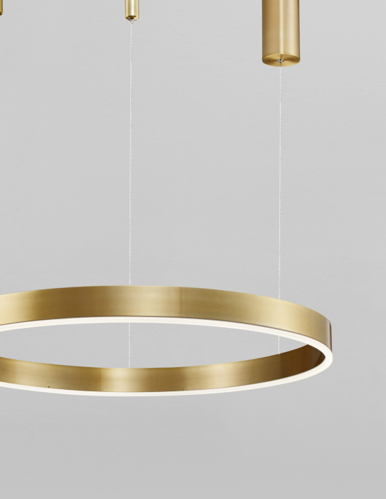 Lustra dimabila inel LED Cheri 60 cm alba/neagra/aurie, design minimalist, 9190640 - Novaluce [5]