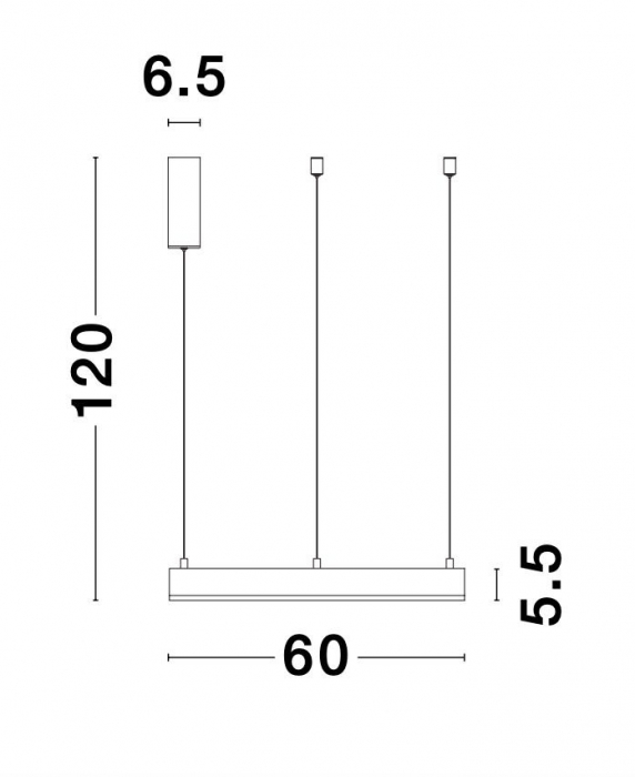 Lustra dimabila inel LED Cheri 60 cm alba/neagra/aurie, design minimalist, 9190640 - Novaluce [6]