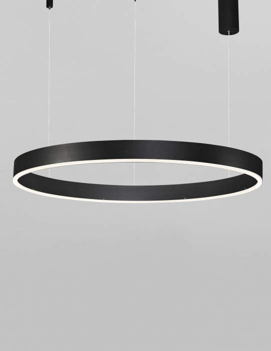 Lustra dimabila inel LED Cheri 80 cm alba/neagra/aurie, design minimalist, 9190748 - Novaluce [10]