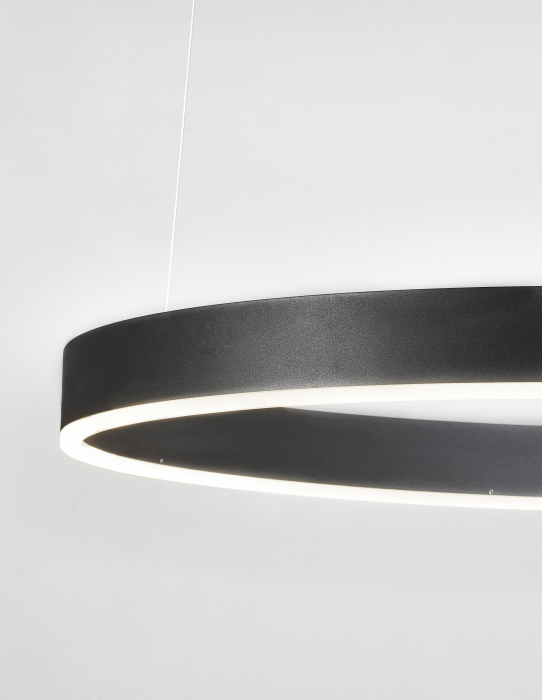 Lustra dimabila inel LED Cheri 80 cm alba/neagra/aurie, design minimalist, 9190748 - Novaluce [11]
