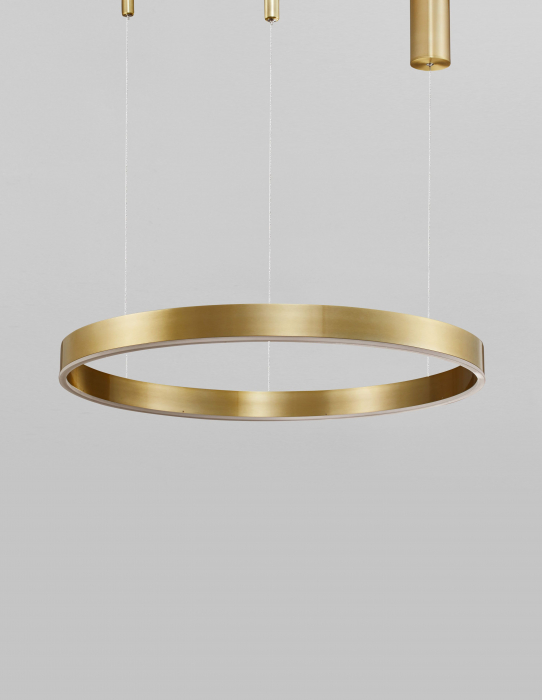 Lustra dimabila inel LED Cheri 80 cm alba/neagra/aurie, design minimalist, 9190748 - Novaluce [16]