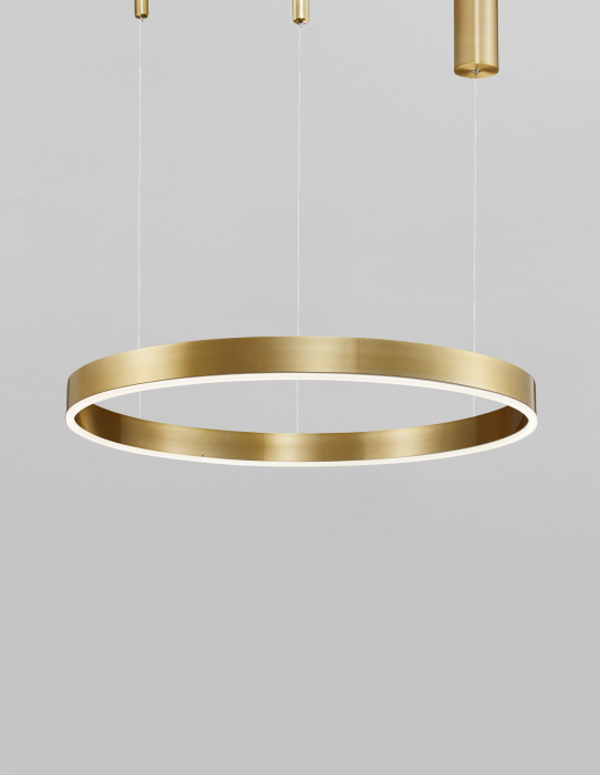 Lustra dimabila inel LED Cheri 80 cm alba/neagra/aurie, design minimalist, 9190748 - Novaluce [15]