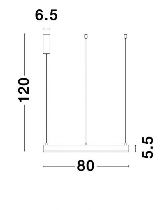 Lustra dimabila inel LED Cheri 80 cm alba/neagra/aurie, design minimalist, 9190748 - Novaluce [6]