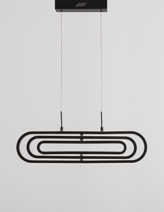 Lustra dimabila LED aurie/neagra Nojus 64 cm, abajur 3 piese ovale ajustabile, 9110352 - Novaluce [14]