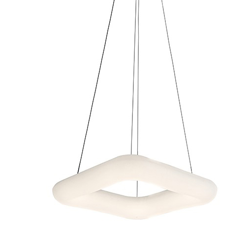 Lustra dimabila LED patrata alba Glasco Square, divserse dimensiuni, acril/metal crom, AZ 2666 - Azzardo [2]