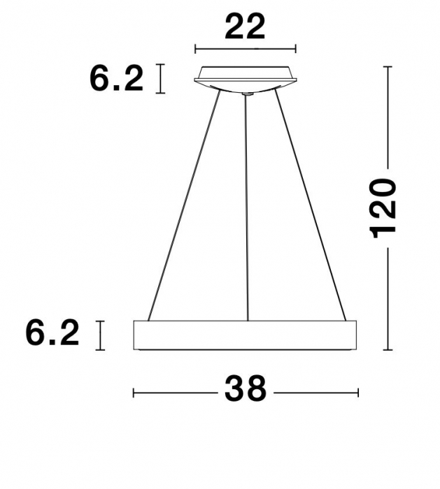 Lustra dimabila LED rotunda Rondo Slim Ø38/60 cm, argientie/aurie/maro/alba/neagra, 9453431 - Novaluce [6]