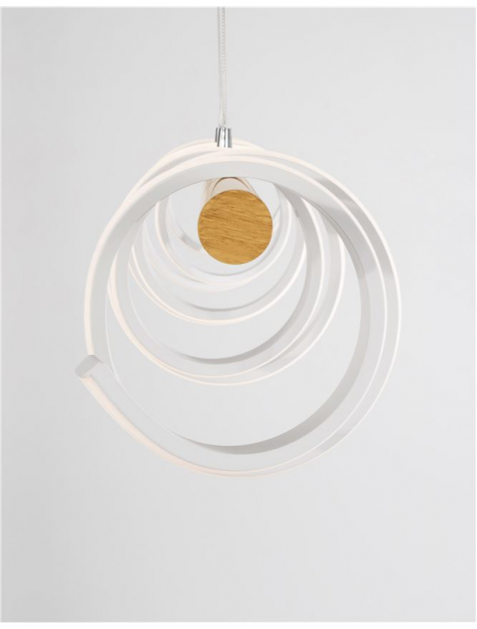 Lustra dimabila premium liniara Eka 100 cm, din lemn si LED spirala acril, 9071010 - Novaluce [4]