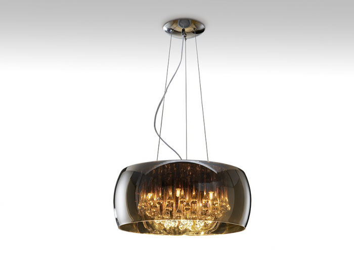 Lustra dimabila tip pendul lux crom Paloma Ø 50 cm, din sticla, inaltime reglabila, 508111D - Schuller [7]