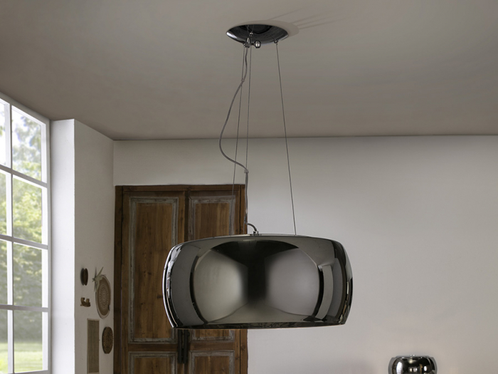 Lustra dimabila tip pendul lux crom Paloma Ø 50 cm, din sticla, inaltime reglabila, 508111D - Schuller [4]
