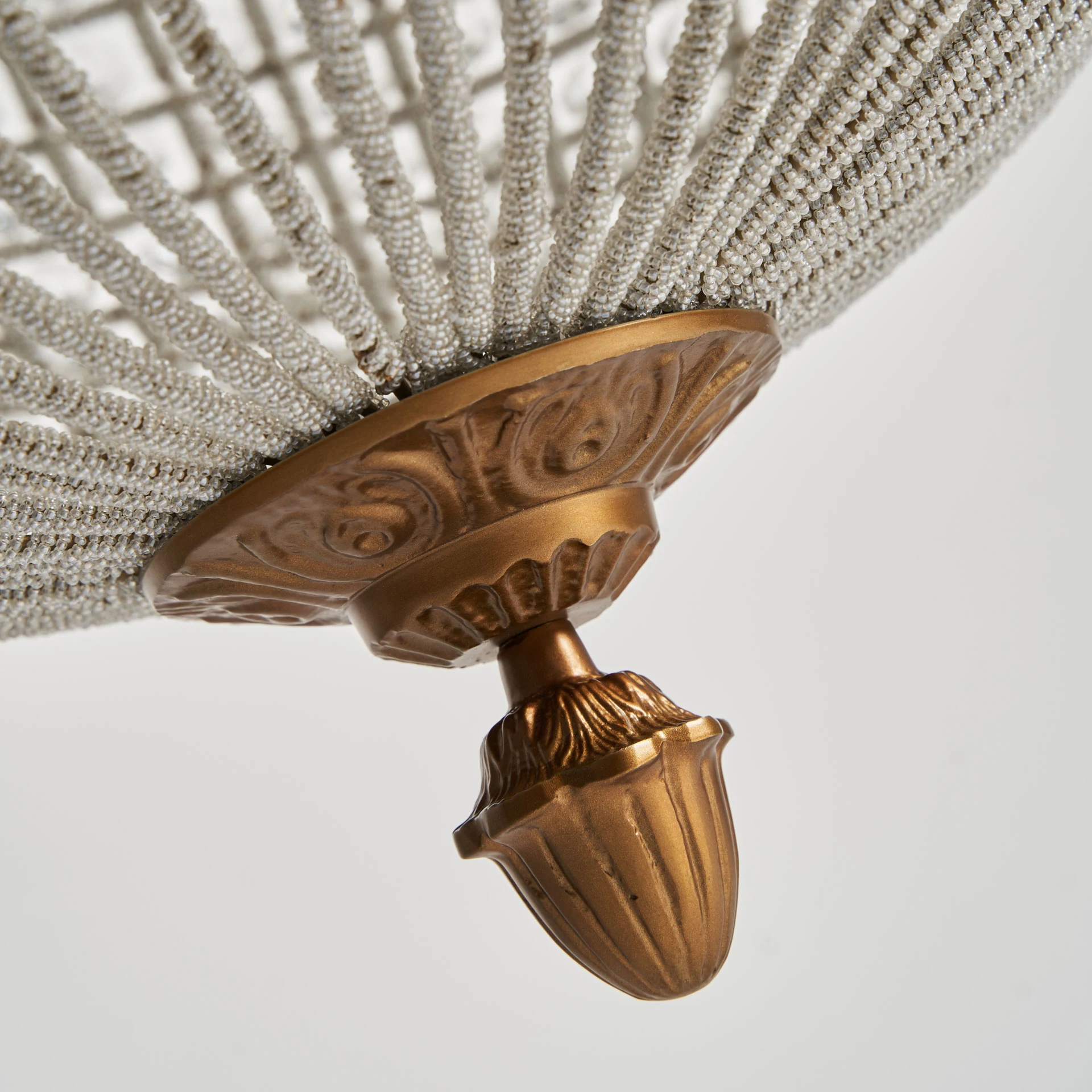 Lustra din Cristal, Alama si Aluminiu, Transparenta, 64x64x86 cm, Stil Art Deco - VicalHome 32167 [5]