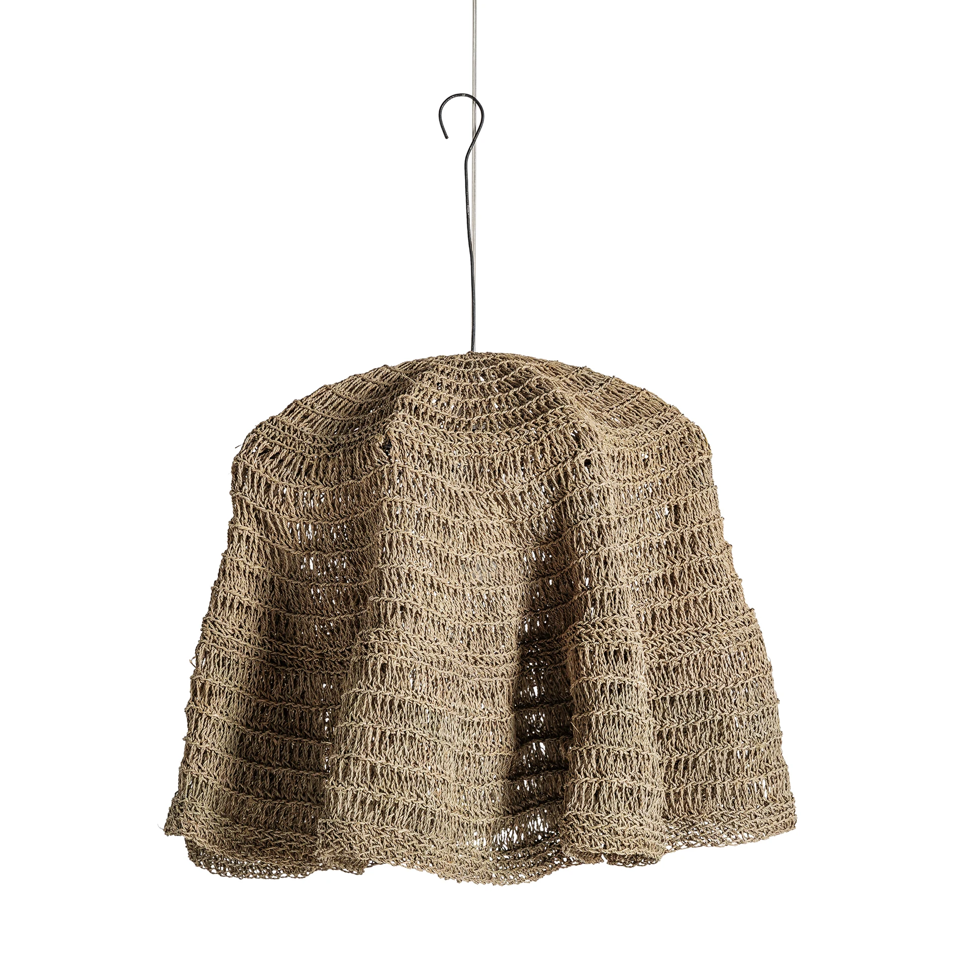 Lustra din Fibra Naturala, Maro, 58x58x85 cm, Stil Boho - VicalHome 35350 [4]