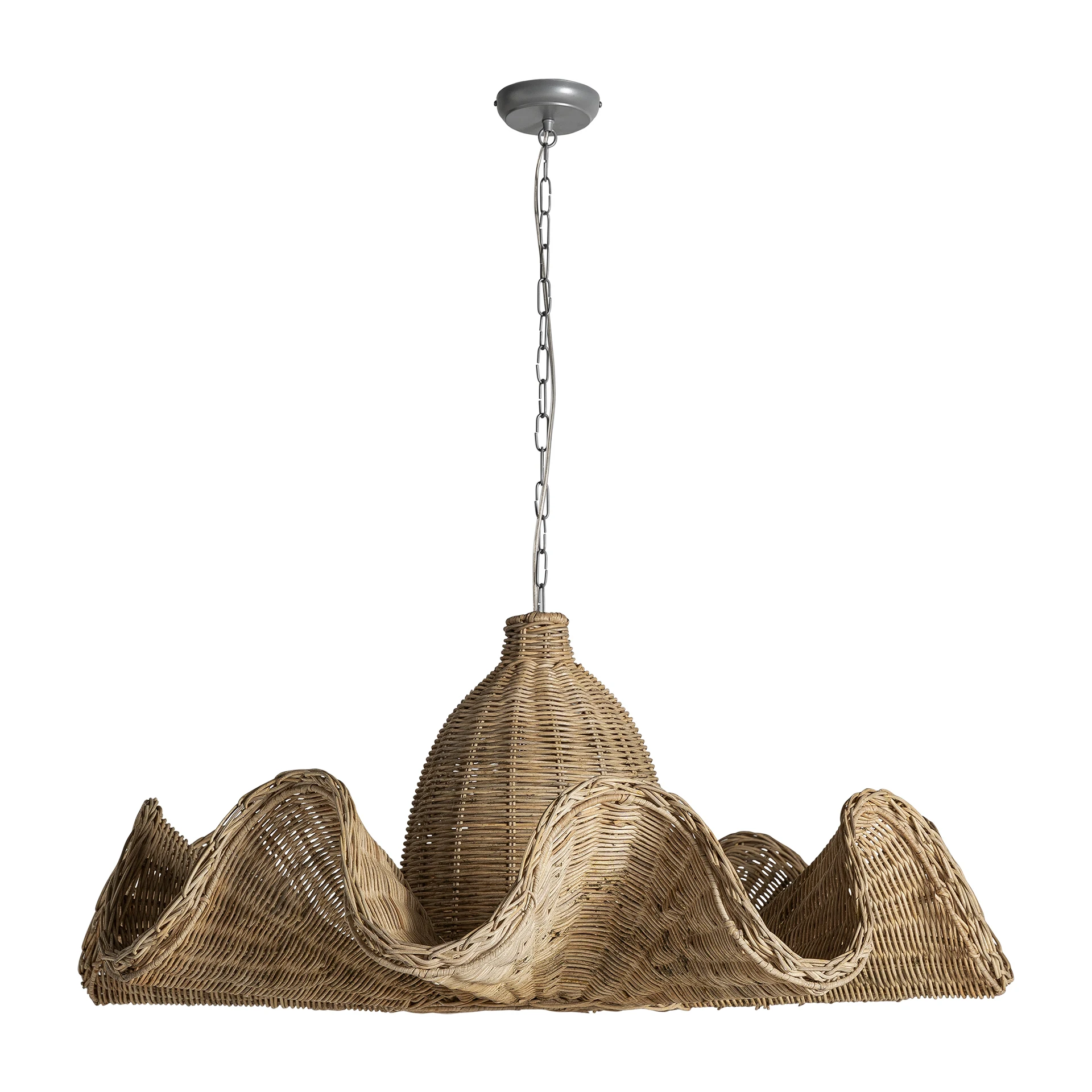 Lustra din Ratan, Maro, 96x96x42 cm, Stil Boho - VicalHome 35355 [9]