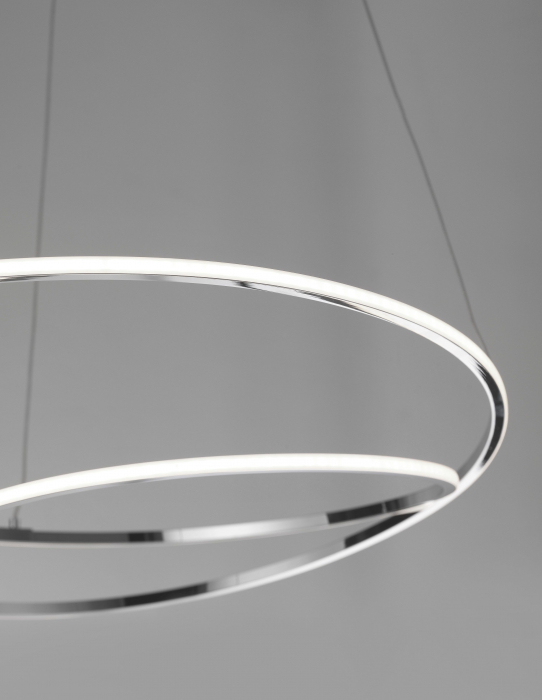 Lustra eleganta alba/crom Jorun Ø56 cm, iluminare LED, forma rotunda, 8101201 - Novaluce [3]