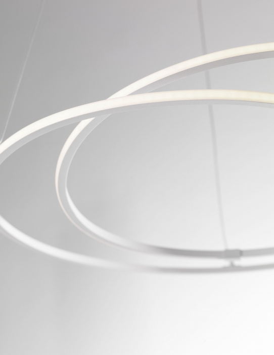 Lustra eleganta alba/crom Jorun Ø56 cm, iluminare LED, forma rotunda, 8101201 - Novaluce [8]
