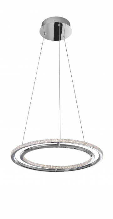 Lustra eleganta crom cu cristale Abiram Ø45 cm, doua piese tip inel LED ajustabile, 8107402 - Novaluce [2]