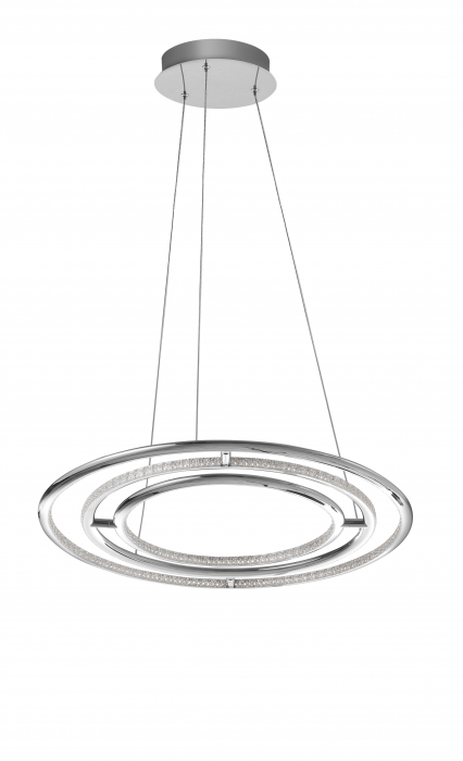 Lustra eleganta crom cu cristale Abiram Ø60 cm, trei piese tip inel LED ajustabile, 8107401 - Novaluce [2]
