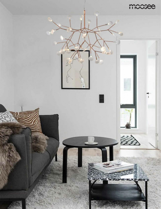 Lustra eleganta design modern Rochelle Ball 72x53 cm, cupru/negru/ auriu, MSE010100203 - King [9]