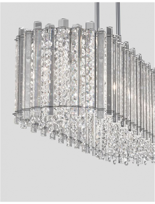 Lustra eleganta lux cu cristale Monti, din sticla, 86 cm, 9046506 - Novaluce [5]
