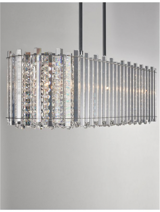 Lustra eleganta lux cu cristale Monti, din sticla, 86 cm, 9046506 - Novaluce [3]