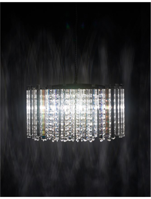 Lustra eleganta rotundă lux cu cristale Monti, din sticla, Ø 41 cm, 9046505 - Novaluce [3]