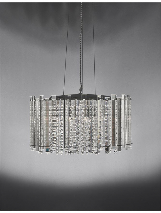 Lustra eleganta rotundă lux cu cristale Monti, din sticla, Ø 41 cm, 9046505 - Novaluce [2]