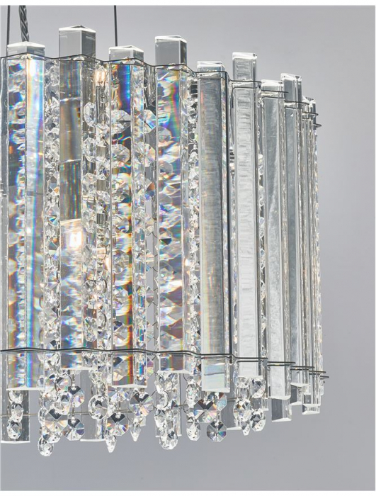 Lustra eleganta rotundă lux cu cristale Monti, din sticla, Ø 41 cm, 9046505 - Novaluce [6]