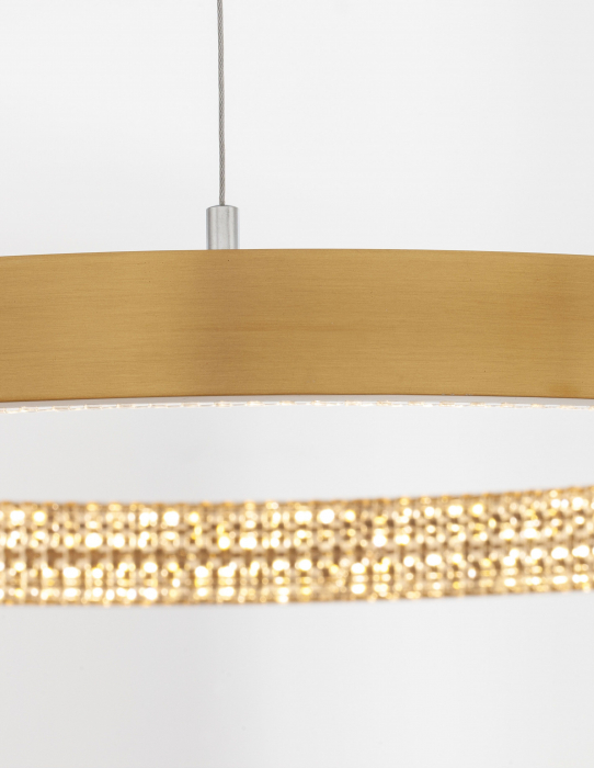 Lustra eleganta rotunda aurie cu cristale Draha Ø40/60/80/110 cm, LED dimabil, 9285401 - Novaluce [2]