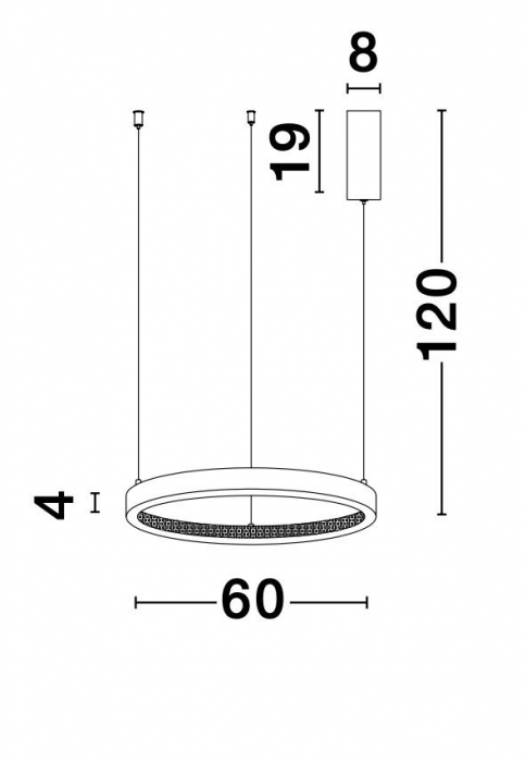 Lustra eleganta rotunda aurie cu cristale Draha Ø40/60/80/110 cm, LED dimabil, 9285401 - Novaluce [10]