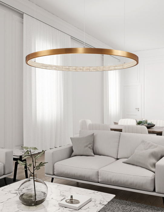 Lustra eleganta rotunda aurie cu cristale Draha Ø40/60/80/110 cm, LED dimabil, 9285401 - Novaluce [18]