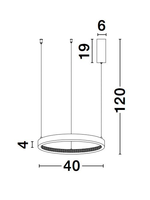 Lustra eleganta rotunda neagra cu cristale Draha Ø40/60/80/110 cm, LED dimabil, 9865110 - Novaluce [11]