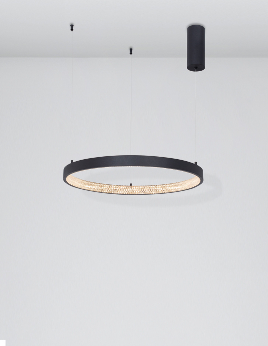 Lustra eleganta rotunda neagra cu cristale Draha Ø40/60/80/110 cm, LED dimabil, 9865110 - Novaluce [15]