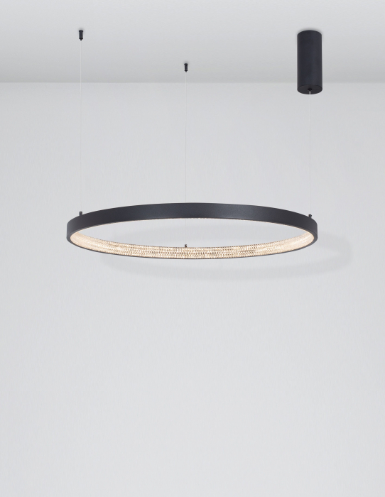 Lustra eleganta rotunda neagra cu cristale Draha Ø40/60/80/110 cm, LED dimabil, 9865110 - Novaluce [20]