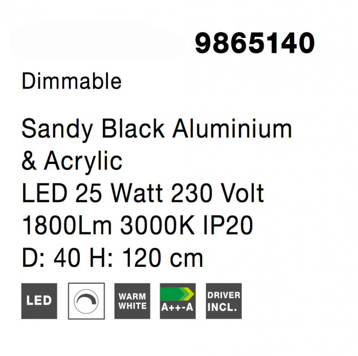 Lustra eleganta rotunda neagra cu cristale Draha Ø40/60/80/110 cm, LED dimabil, 9865110 - Novaluce [12]
